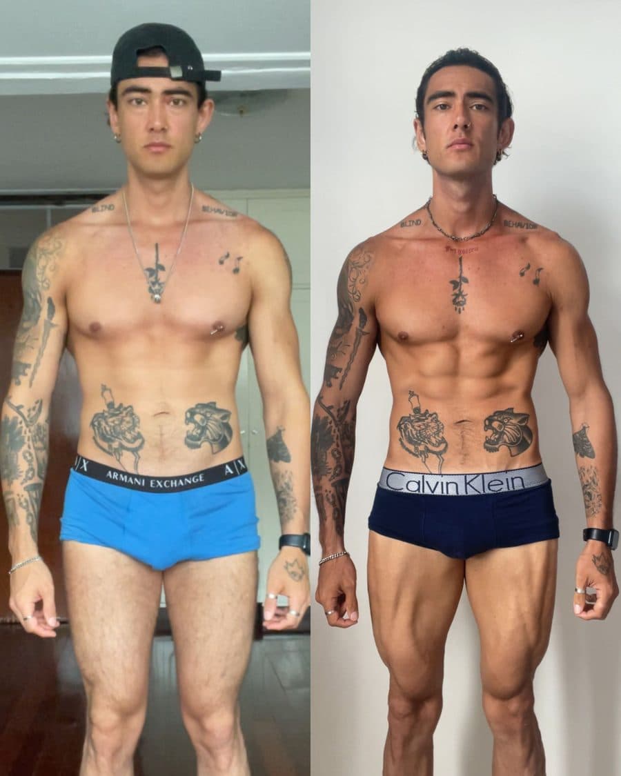 Dennis, before and after