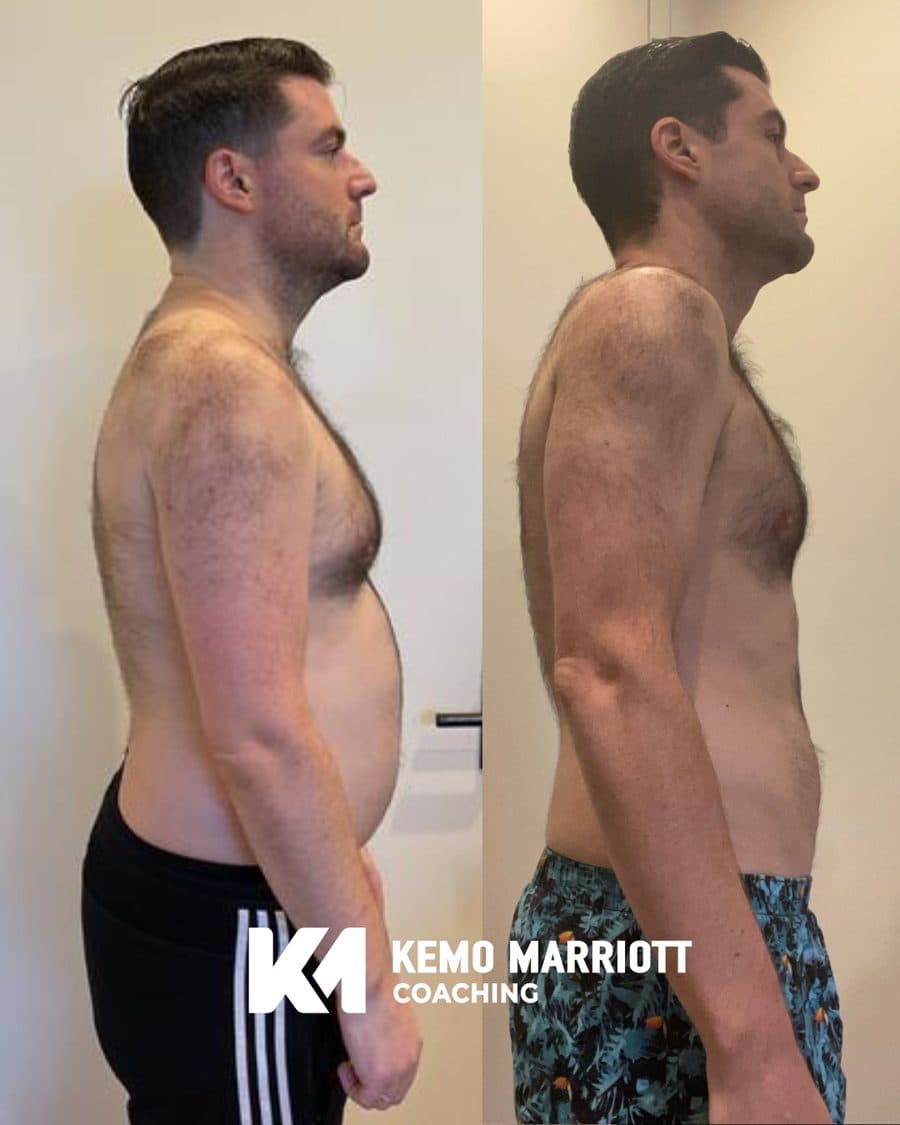 Chris, before and after
