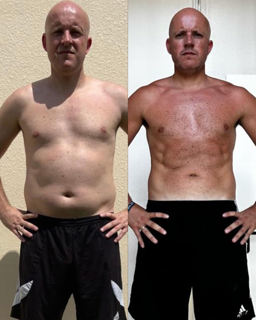 Jamie, before and after