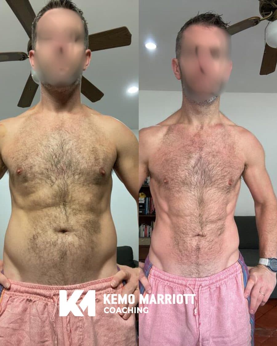 Mike, before and after